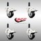 Service Caster 3 Inch 316SS Black Poly Swivel 7/8 Inch Expanding Stem Caster Set Lock Brake SCC-SS316TTLEX20S314-PPUB-BLK-78-4 - alternate 3